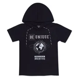 CAVIO Boys Abstract Printed Roll-Up Sleeves Cotton Casual Shirt image 3