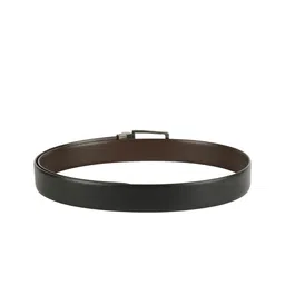 ZEVORA Men Textured Leather Reversible Belt image 3
