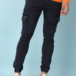 V-Mart Men Jogger Light Fade Stretchable Cotton Jeans image 4