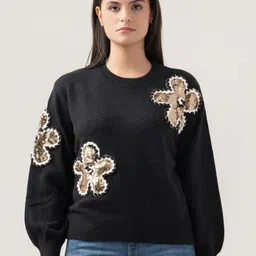 Albion By CnM Women Embroidered Pullover Sweater-image-73