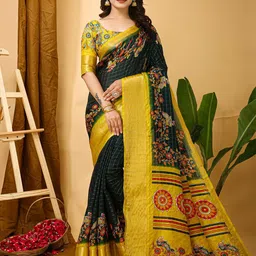 KALINI Floral Zari Art Silk Banarasi Saree-picture-17