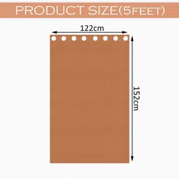 Kuber Industries Gold-Toned 6 Pieces Cotton Window Curtains image 4