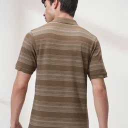 HIGHLANDER Men Polo Collar Drop-Shoulder Sleeves Slim Fit T-shirt image 5