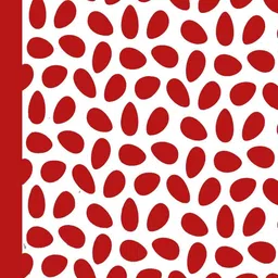 Aura Red & White Geometric Cotton 120 TC Single Bedsheet with 2 Pillow Covers image 3