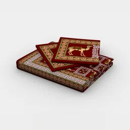 LA VERNE Maroon & Cream-Coloured Ethnic Motifs 144 TC Queen Bedsheet with 2 Pillow Covers image 3