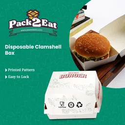 pack2eat Burger Box Paper Packaging Box image 2