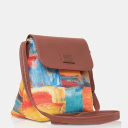 zouk Multicolor Women Sling Bag Abstract Amaze Flap Sling Bag image 4