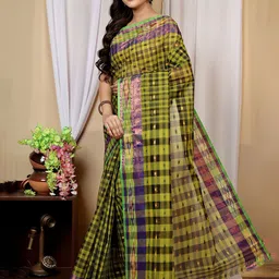 Ruuprekha Woven Design Pure Cotton Fusion Taant Saree image 2