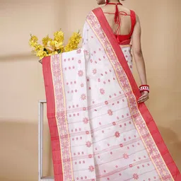 Ruuprekha Woven Design Pure Cotton Fusion Taant Saree image 3
