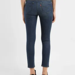 levi's Women's 711 Blue Skinny Fit Mid Rise Jeans image 3