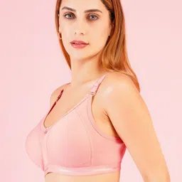 DressBerry Women Pink Solid Full Coverage Non Padded Bra image 2