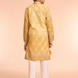 Manyavar Boys Woven Design Kurta with Pyjama image 5