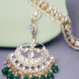 fabula Kundan Studded Sheeshphool Head Jewellery-picture-17