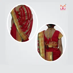 Mom and Me Girls Art Silk Sarees image 5