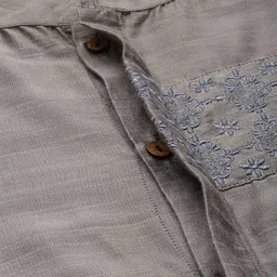 Anouk Men Dyed Thread Work Kurta image 5