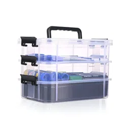 RUBOXA Black 2 Pieces Medicine & Stationary Organizer image 2