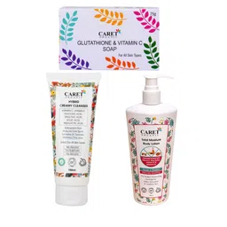 CARET ORGANIC Set Of 3 Glutathione Soap With Hybrid Cleanser & Total Moisture Body Lotion-picture-13