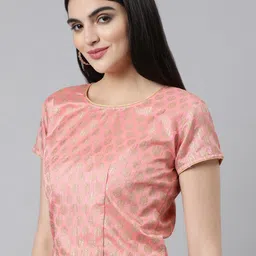 Souchii Ethnic Motifs Woven Design Knot Saree Blouse image 3