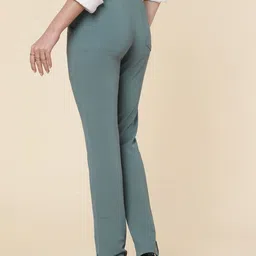 FITHUB Women Relaxed Straight Leg High-Rise Lint Free Trousers image 3