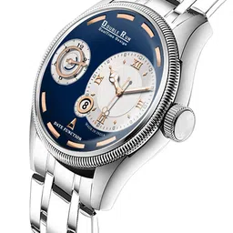 DOUBLERUN Men Dial & Stainless Steel Bracelet Style Straps Analogue Multi Function Watch H05NNN16002 image 5