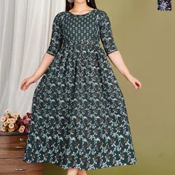 Pakiza Enterprises Women Pack of2 Floral Printed Fit - Flare Dress-image-16