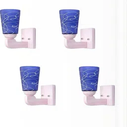 1ST TIME Blue & White Solid Glass Traditional Cylinder Wall Lamps Wall Lamps-image-88