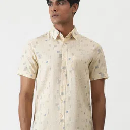 Greenfibre Men Slim Fit Opaque Printed Casual Shirt-image-65