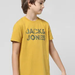 Jack & Jones Junior Boys Typography Printed Short Sleeves Regular T-shirt image 3