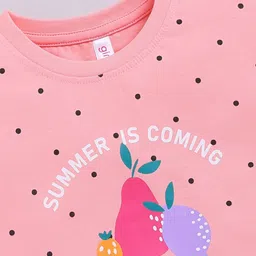 Ginie Girls Polka Dot Printed Extended Sleeves Top image 2