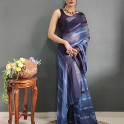 KALINI Striped Pure Chiffon Ready to Wear Saree-picture-13