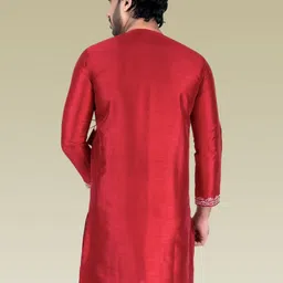FRANSCART Men Embroidered Flared Sleeves Thread Work Kurta image 4