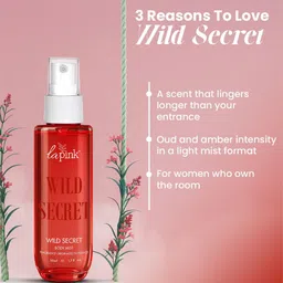 La Pink Wild Secret Body Mist With Musky & Warm Spicy- 50 ml image 5
