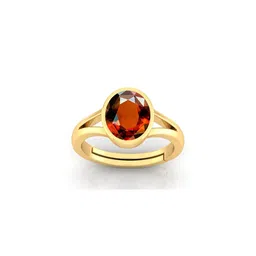 Pranjal Gems Unisex 14.25 Ratti Gomed Hessonite Studded Adjustable Ring-image-2