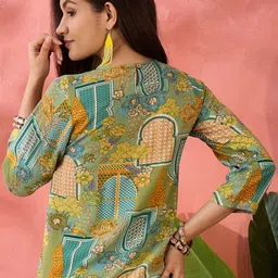 Sangria Printed Round Neck Top image 2