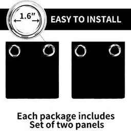 Aura Beige 2 Pieces Window Curtains image 5