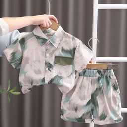 INCLUD Boys Printed Short Sleeves Shirt With Shorts-picture-35