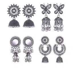 Sangria Alloy Silver-Plated Earrings-image-95