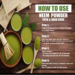 CURSIVE Neem Powder With Vitamin C For Skin & Hair - 500 g image 5