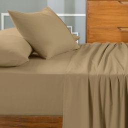 MASPAR Brown 200 TC Cotton Single Bedsheet With 1 Pillow Case- 1.52 m x 2.24 m-picture-47