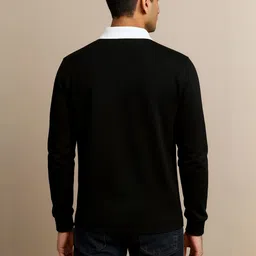 Try This Striped Polo Collar Long Sleeves Casual T-shirt image 3