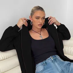 Kasendra Women Fleece Lightweight Open Front Jacket image 5