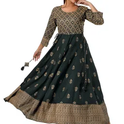 Billion Floral Printed Round-Neck Anarkali Kurta-picture-20