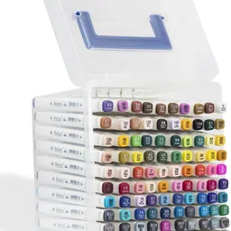 craftacious Art TouchCool Round & Chisel Dual Tip Sketch Marker for Manga, Anime-Pack of 100 image 2