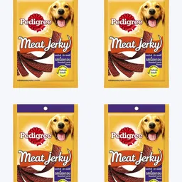 pedigree Meat Jerky Adult Dog Treat, Roasted Lamb, (4 x 80g) Lamb Dog Treat-picture-22