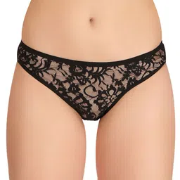 Selfcare Pack of 3 Mid-Rise Net Self Design Panties Bikini Briefs Set SN2391-L image 4