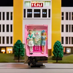 yunicron max Hospital Set with Doc & Nurse Doll Combo image 4