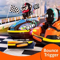 toujoo RC Remote Control Bumper Car Battle Game 2-Player Set with 360° Spin & Ejecting image 2