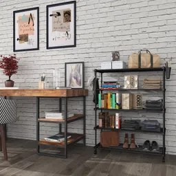 tnt the next trend Sturdy Premium Multipurpose Steel Shoe/Chappal/Book/Clothes Rack (5 Shelves) Metal Open Book Shelf image 5