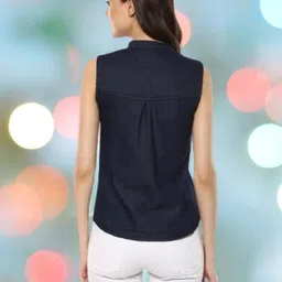 houseofcommon Women Regular Fit Self Design Button Down Collar Casual Shirt image 2