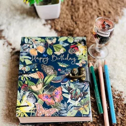 Happy Birthday Printed Diary Notebook With Lock Clasp For Gift/Office A5 Diary 200 200 Pages-image-30